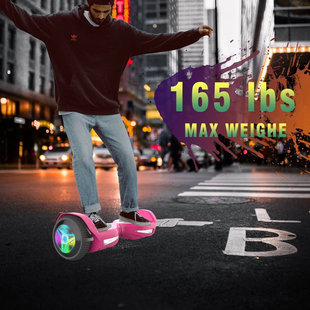 MOSTA All Terrain Self-Balance Scoote ,Electric Scooter Board for Kids & Adults with Bluetooth and Led Lights,6.5 inch, 9 Miles Max 165 lbs capacity Perfect Gift