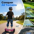 Tcdjtc Self-Balance Scooter for Kids, Electric Scooter with Bluetooth Speakers, Hover Off Road Board Electric Scooter with LED Lights & 400W Motor, Kids Scooter with 9MPH Max Speed