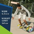 Electric Scooter with Bluetooth Speakers, Tcdjtc Self-Balance Scooter for Kids, Hover Off Road Board Electric Scooter with LED Lights & 400W Motor, Kids Scooter with 9MPH Max Speed