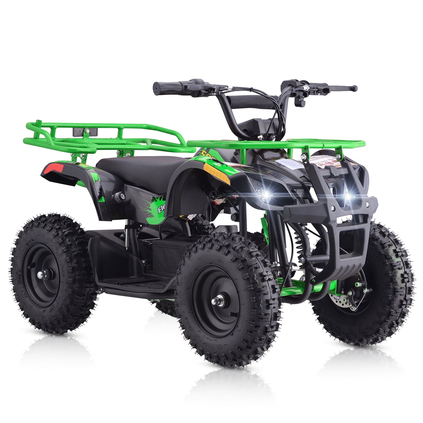 Aoemoe 500W 36V Battery-Powered Ride-On Off-Road 4-Wheeler – 15 Mile Range, Green