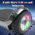 Off Road Electric Scooter with LED Lights & 400W Motor, Tcdjtc Self-Balance Scooter for Kids, Electric Scooter with Bluetooth Speakers, Kids Scooter with 9MPH Max Speed, All Terrain Scooter