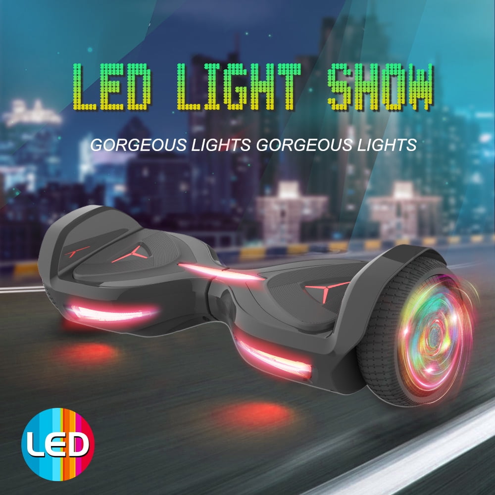 MOSTA All Terrain Self-Balance Scoote ,Electric Scooter Board for Kids & Adults with Bluetooth and Led Lights,6.5 inch, 9 Miles Max 165 lbs capacity Perfect Gift