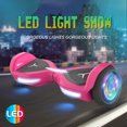 Kids Scooter with 9MPH Max Speed, Electric Scooter with Bluetooth Speakers, Tcdjtc Self-Balance Scooter for Kids, Hover Off Road Board Electric Scooter with LED Lights & 400W Motor