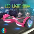 Hover Off Road Board Electric Scooter with LED Lights & 400W Motor, Kids Scooter with 9MPH Max Speed, Electric Scooter with Bluetooth Speakers, Tcdjtc Self-Balance Scooter for Kids