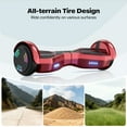 Hover Off Road Board Electric Scooter with LED Lights & 400W Motor, Kids Scooter with 9MPH Max Speed, Electric Scooter with Bluetooth Speakers, Tcdjtc Self-Balance Scooter for Kids