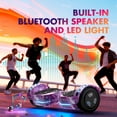 Electric Scooter with Bluetooth Speakers, Hover Off Road Board Electric Scooter with LED Lights & 400W Motor, Kids Scooter with 9MPH Max Speed, Tcdjtc Self-Balance Scooter for Kids