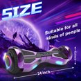 Tcdjtc Hover Self-Balance Scooter for Kids Board, Off Road Electric Scooter with LED Lights & 400W Motor, Electric Scooter with Bluetooth Speakers, Kids Scooter with 9MPH Max Speed