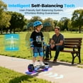 Off Road Electric Scooter with LED Lights & 400W Motor, Tcdjtc Hover Self-Balance Scooter for Kids Board, Electric Scooter with Bluetooth Speakers, Kids Scooter with 9MPH Max Speed, All Terrain