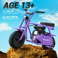 Tcdjtc 99cc Gas Powered Mini Dirt Bike, 21MPH Off-Road Motorcycle for Kids and Adults, Dual Disc Brakes, Rear Suspension, As Gifts for Kids, Halloween Gift, Christmas Gift