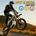 Electric Dirt Bike with 3000W Motor, Tcdjtc Electric Motorcycle with 37MPH Max Speed, Kids & Adults Dirt Bike for Ages 13 and up, Kids Motorcycle with 50 Miles Max Range, Dual Hydraulic Disc Brakes