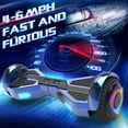 Tcdjtc Hoverboard with Bluetooth and Led Lights, Balance Board for Kids, Kids Outdoor Toys with 9 Mph Max Speed, All Terrain Hoverboard with UL 2272 Safety Standard