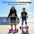 Tcdjtc Self-Balance Scooter for Kids, Electric Scooter with Bluetooth Speakers, Hover Off Road Board Electric Scooter with LED Lights & 400W Motor, Kids Scooter with 9MPH Max Speed