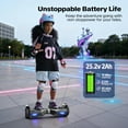 Off Road Electric Scooter with LED Lights & 400W Motor, Tcdjtc Hover Self-Balance Scooter for Kids Board, Electric Scooter with Bluetooth Speakers, Kids Scooter with 9MPH Max Speed, All Terrain