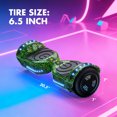 Electric Scooter with Bluetooth Speakers, Hover Off Road Board Electric Scooter with LED Lights & 400W Motor, Kids Scooter with 9MPH Max Speed, Tcdjtc Self-Balance Scooter for Kids