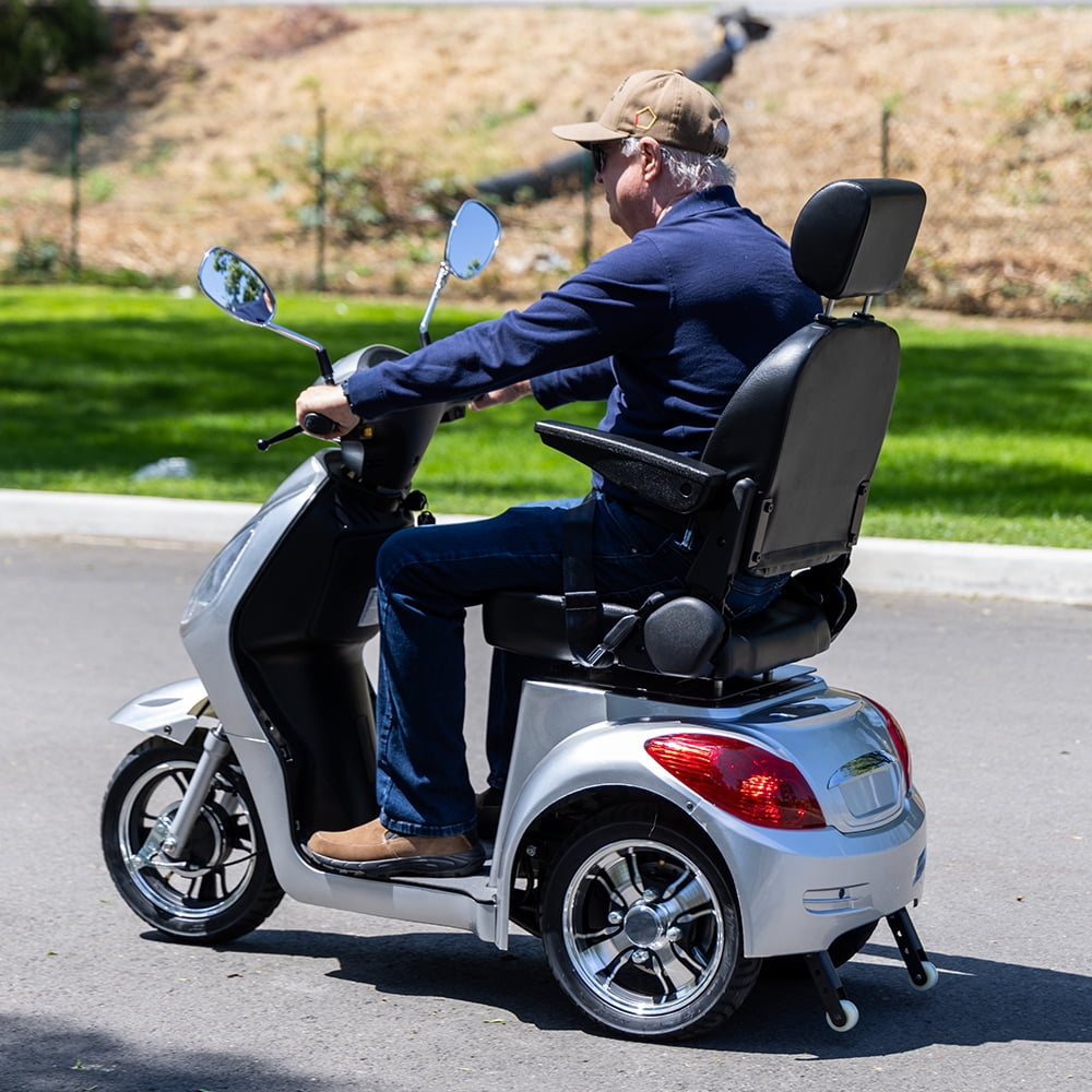 SKRT Electric Large 3 Wheel Mobility Scooters, Heavy Duty Wheelchair Device, 400 LBS Capacity for Seniors & Adults, Speed Adjust, Remote Key, Assembled In US, Receive Ready to Ride