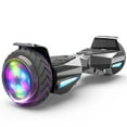 Off Road Electric Scooter with LED Lights & 400W Motor, Tcdjtc Hover Self-Balance Scooter for Kids Board, Electric Scooter with Bluetooth Speakers, Kids Scooter with 9MPH Max Speed, All Terrain