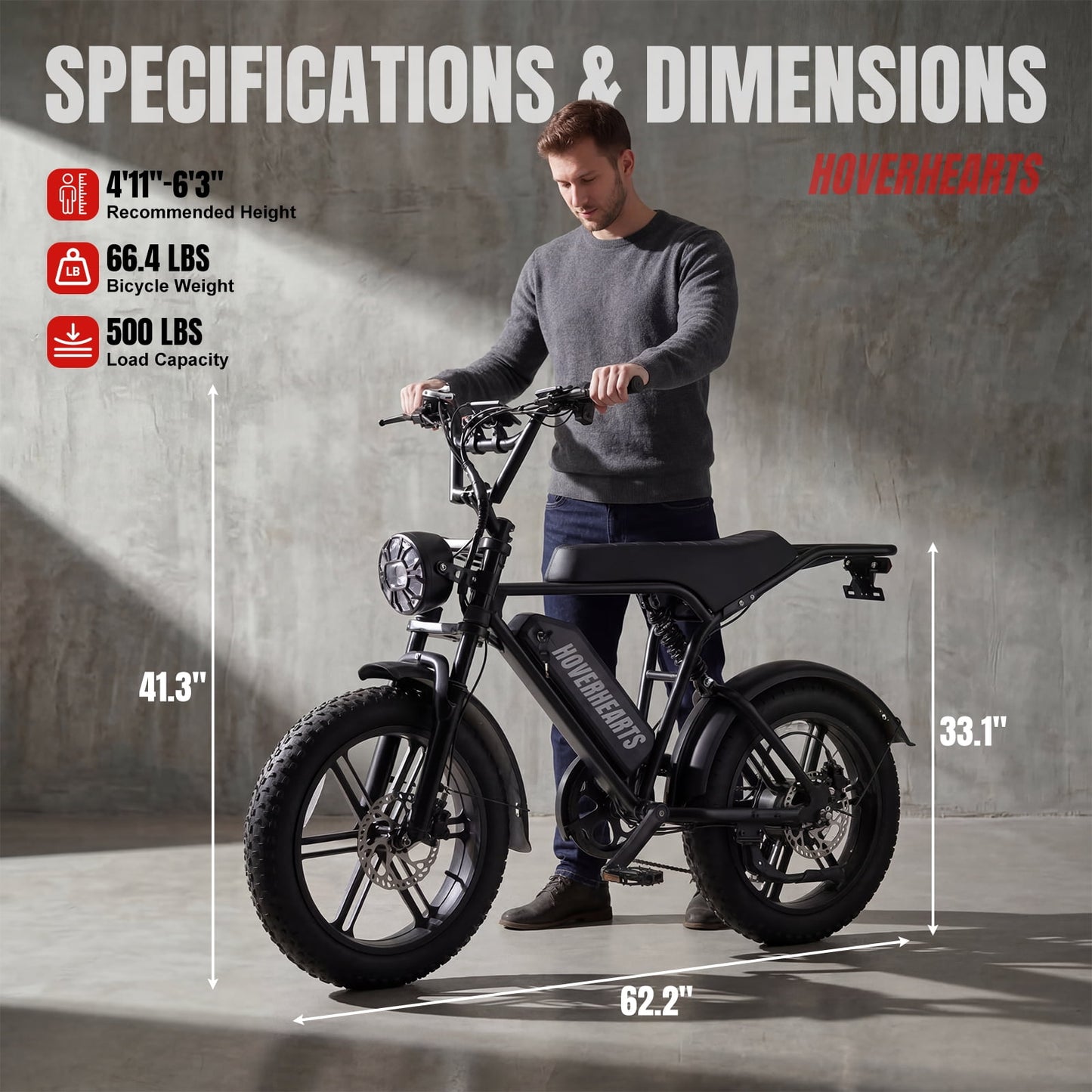 MOSTA Electric Bike for Adults, 750W Peak 1500W Motor, 20"x4" Fat Tire, E Mountain Bike, 48V/15AH APP-Controlled Riding
