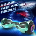 Tcdjtc Hover Self-Balance Scooter for Kids Board, Off Road Electric Scooter with LED Lights & 400W Motor, Electric Scooter with Bluetooth Speakers, Kids Scooter with 9MPH Max Speed