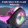 Off Road Electric Scooter with LED Lights & 400W Motor, Tcdjtc Self-Balance Scooter for Kids, Electric Scooter with Bluetooth Speakers, Kids Scooter with 9MPH Max Speed, All Terrain Scooter