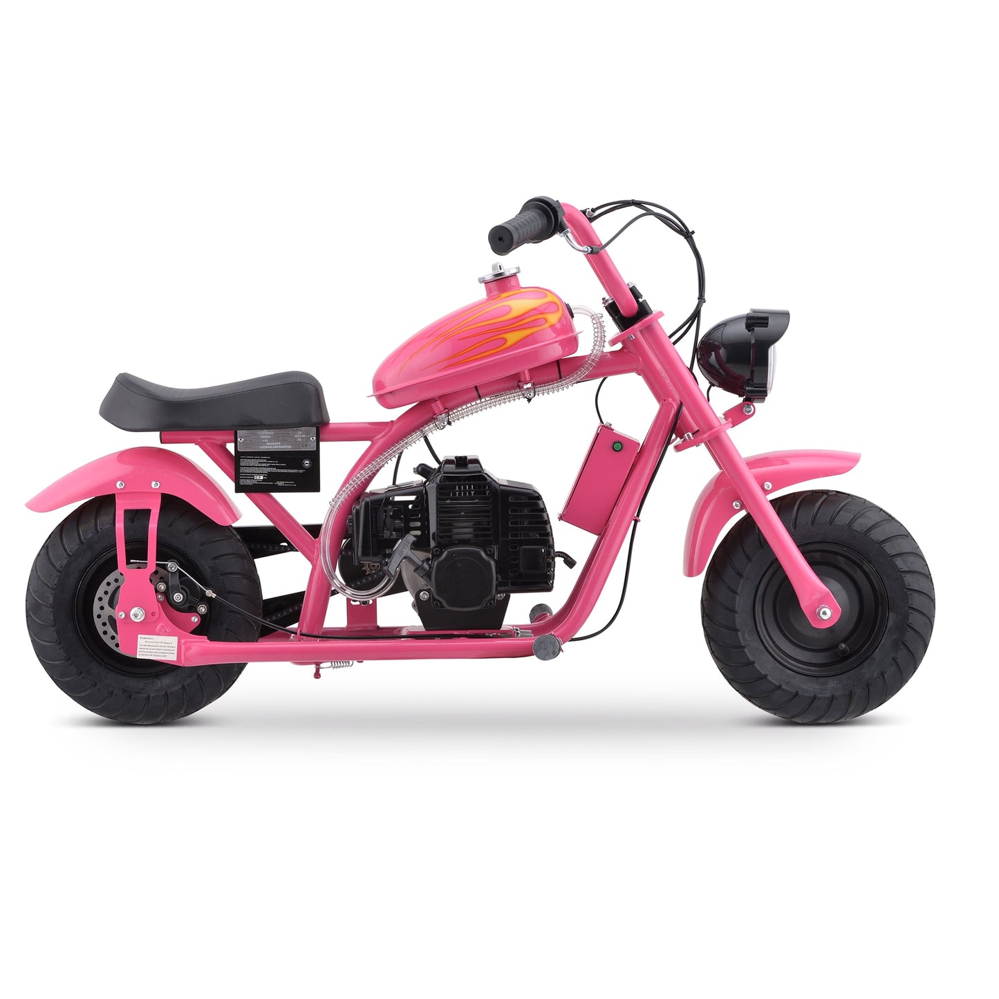 Aoemoe Gas Mini Chopper Bike, DB004 Model 49.4 CC 2-Stroke Powered Mini Bike, Pink