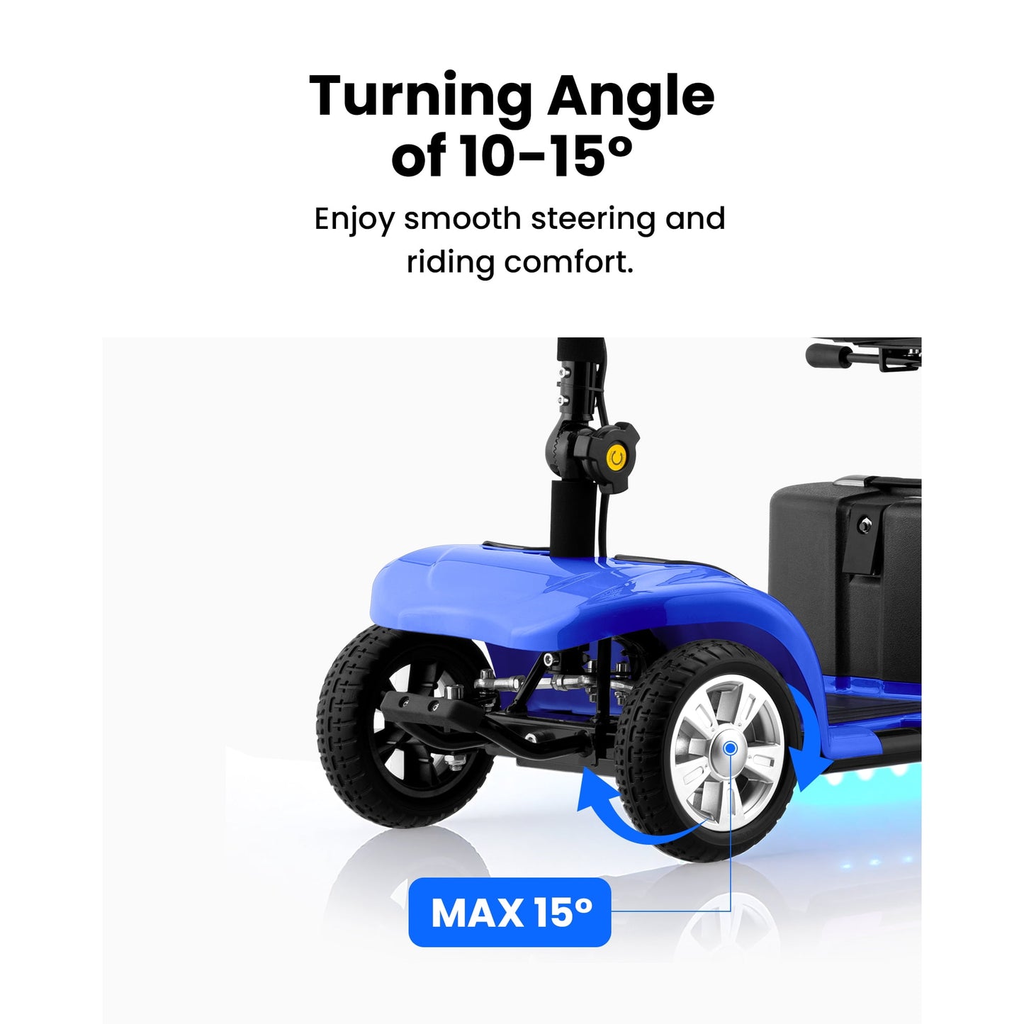 QEASET 4 Wheel Mobility Scooter,Mobility Scooter for Adults, Senior, Electric Powered Chargeable Device for Travel,Mother's Day gift