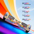 Electric Scooter with Bluetooth Speakers, Hover Off Road Board Electric Scooter with LED Lights & 400W Motor, Kids Scooter with 9MPH Max Speed, Tcdjtc Self-Balance Scooter for Kids