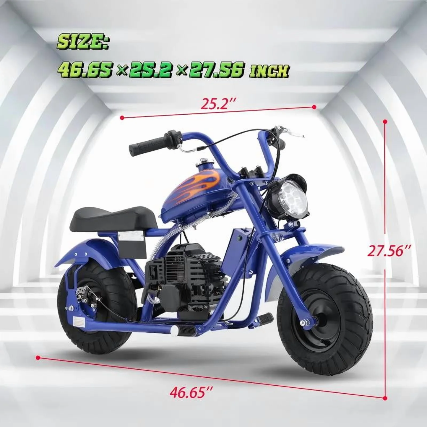 QEASET 49cc Gasoline Powered Mini Bike, Dirt Bike