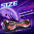 Tcdjtc Hover Self-Balance Scooter for Kids Board, Off Road Electric Scooter with LED Lights & 400W Motor, Electric Scooter with Bluetooth Speakers, Kids Scooter with 9MPH Max Speed