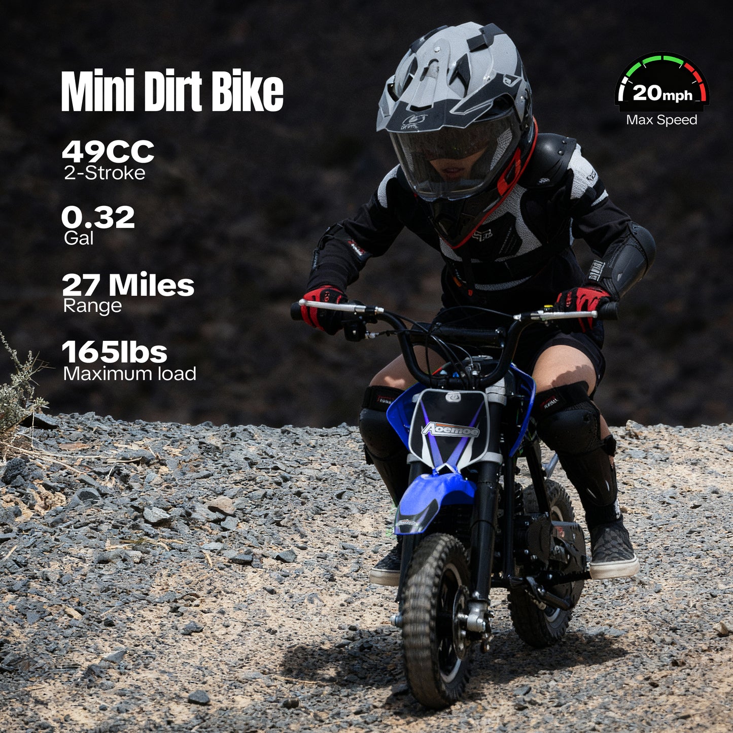 Aoemoe DB1 Gasoline 50CC Dirt Bike, BLUE