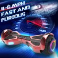 Tcdjtc Hover Self-Balance Scooter for Kids Board, Off Road Electric Scooter with LED Lights & 400W Motor, Electric Scooter with Bluetooth Speakers, Kids Scooter with 9MPH Max Speed