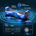 Hover Off Road Board Electric Scooter with LED Lights & 400W Motor, Kids Scooter with 9MPH Max Speed, Electric Scooter with Bluetooth Speakers, Tcdjtc Self-Balance Scooter for Kids
