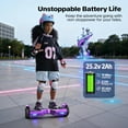 Off Road Electric Scooter with LED Lights & 400W Motor, Tcdjtc Hover Self-Balance Scooter for Kids Board, Electric Scooter with Bluetooth Speakers, Kids Scooter with 9MPH Max Speed, All Terrain