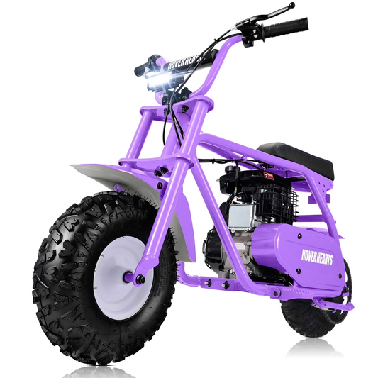Aoemoe MB001 Gasoline Mini Dirt Bike,4-Stroke 18MPH Off Road Motorcycle, Weight Support Up to 165 LBS - Purple