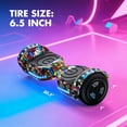 Tcdjtc Hoverboard with Bluetooth and Led Lights, Balance Board for Kids, Kids Outdoor Toys with 9 Mph Max Speed, All Terrain Hoverboard with UL 2272 Safety Standard