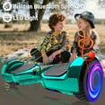 Off Road Electric Scooter with LED Lights & 400W Motor, Tcdjtc Self-Balance Scooter for Kids, Electric Scooter with Bluetooth Speakers, Kids Scooter with 9MPH Max Speed, All Terrain Scooter