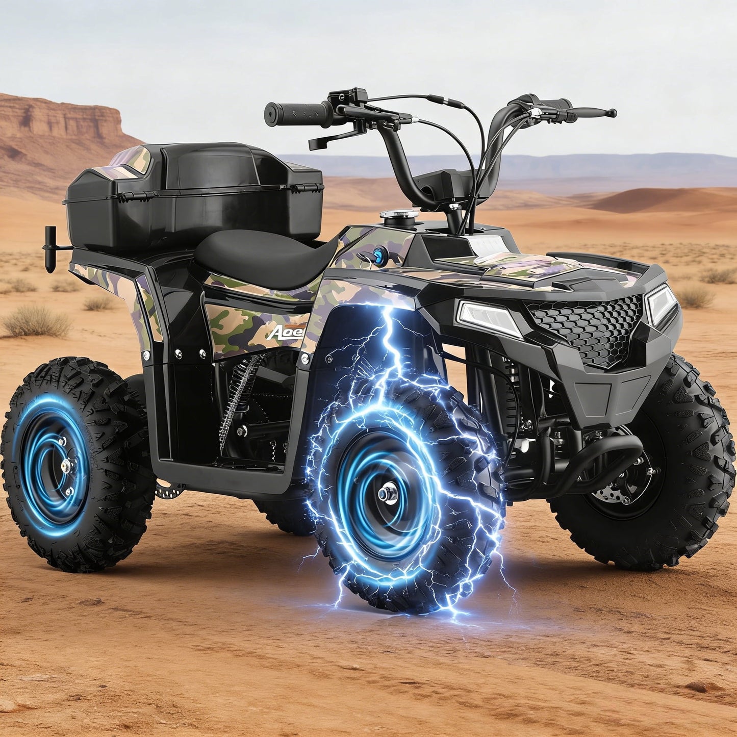 Arshin All-Terrain 4 & Wheelers,Powerful 15.5 mph Variable Speeds,25 Miles Range,Parent Control,Suspension,Disc Brake,Suspension,Perfect Gift(Camouflage)