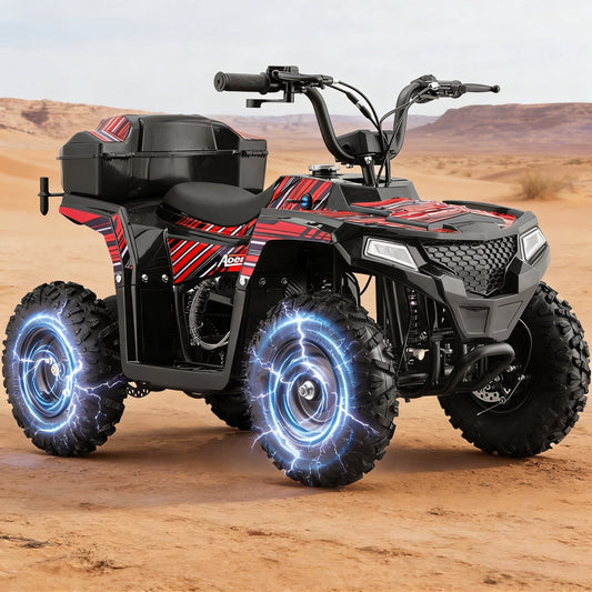 All-Terrain 4 & Wheelers Road Ride on Toys,Arshin Powerful Kids Toy Vehicle,15.5 mph Variable Speeds,25 Miles Range,Parent Control,Suspension,Disc Brake,Suspension,Perfect Gift(Red)