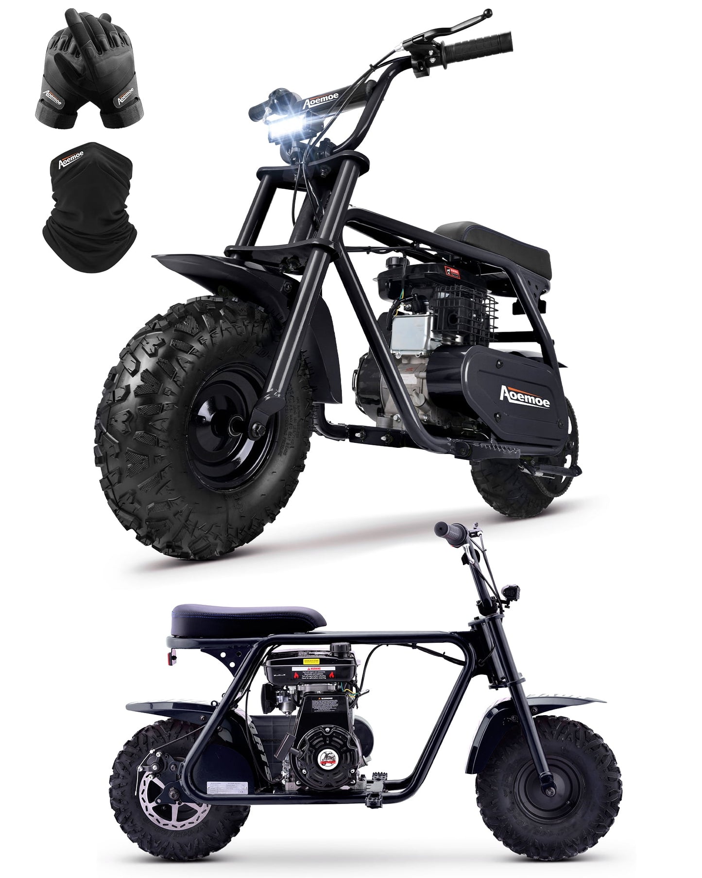 Aoemoe 105cc 4-Stroke Gas Dirt Bike Black