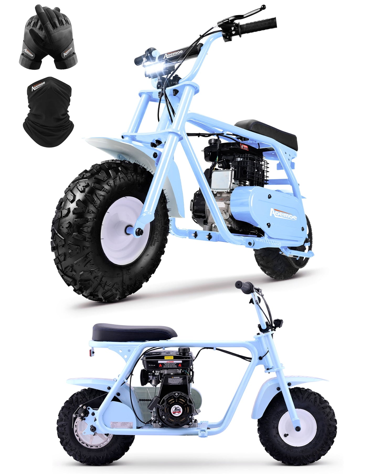 Aoemoe 105cc 4-Stroke Gas Dirt Bike Blue