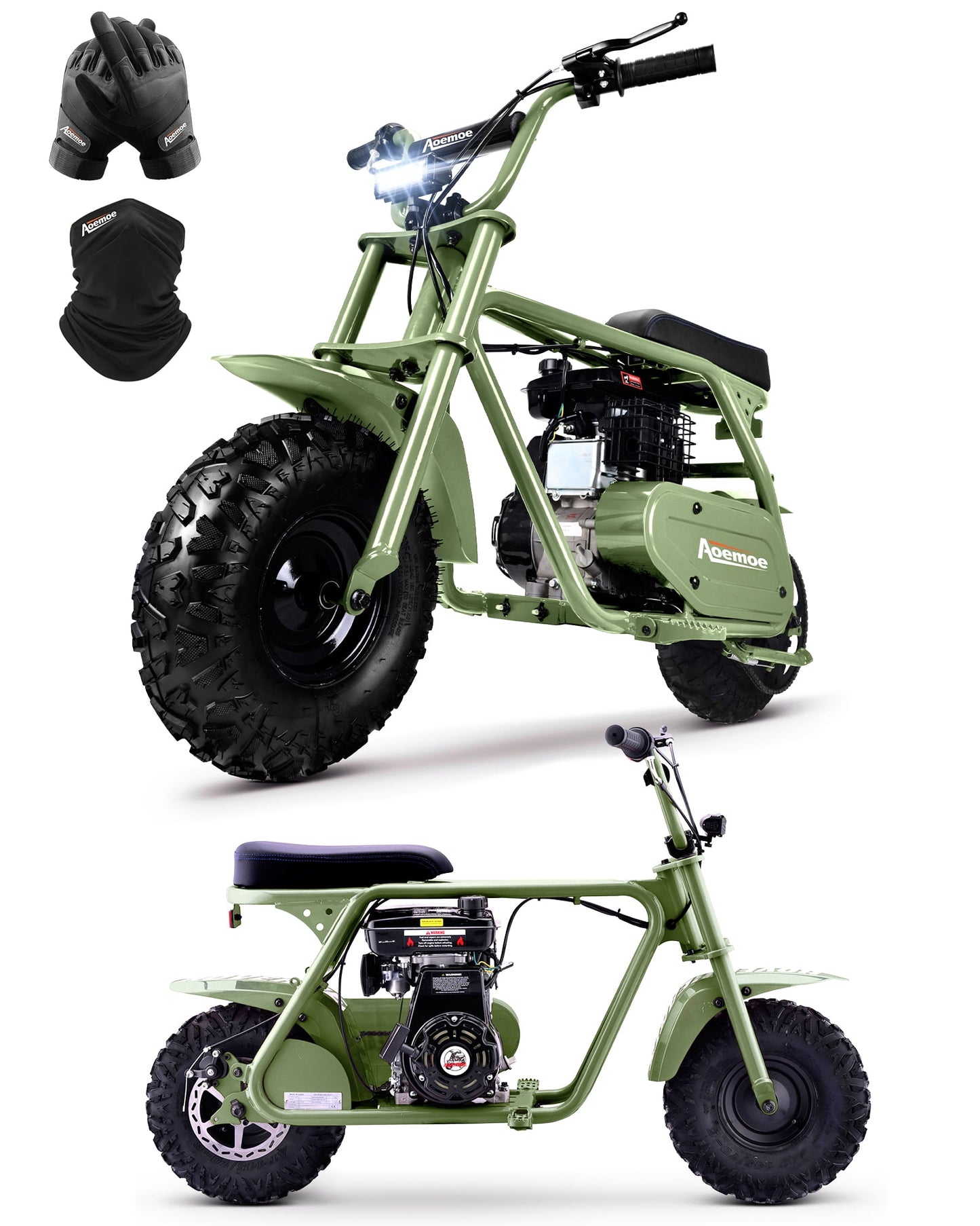 Aoemoe 105cc 4-Stroke Gas Dirt Bike Green
