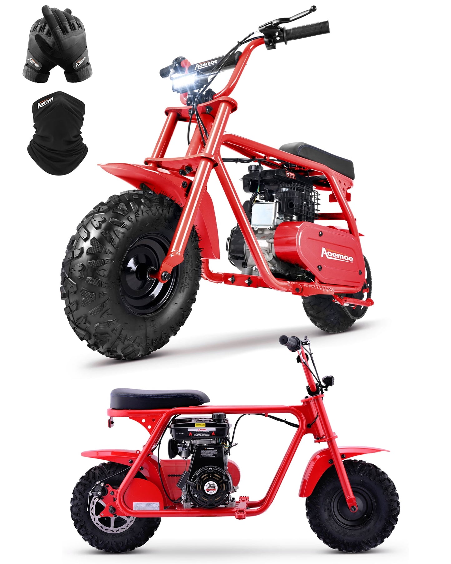 Aoemoe 105cc 4-Stroke Gas Dirt Bike Red