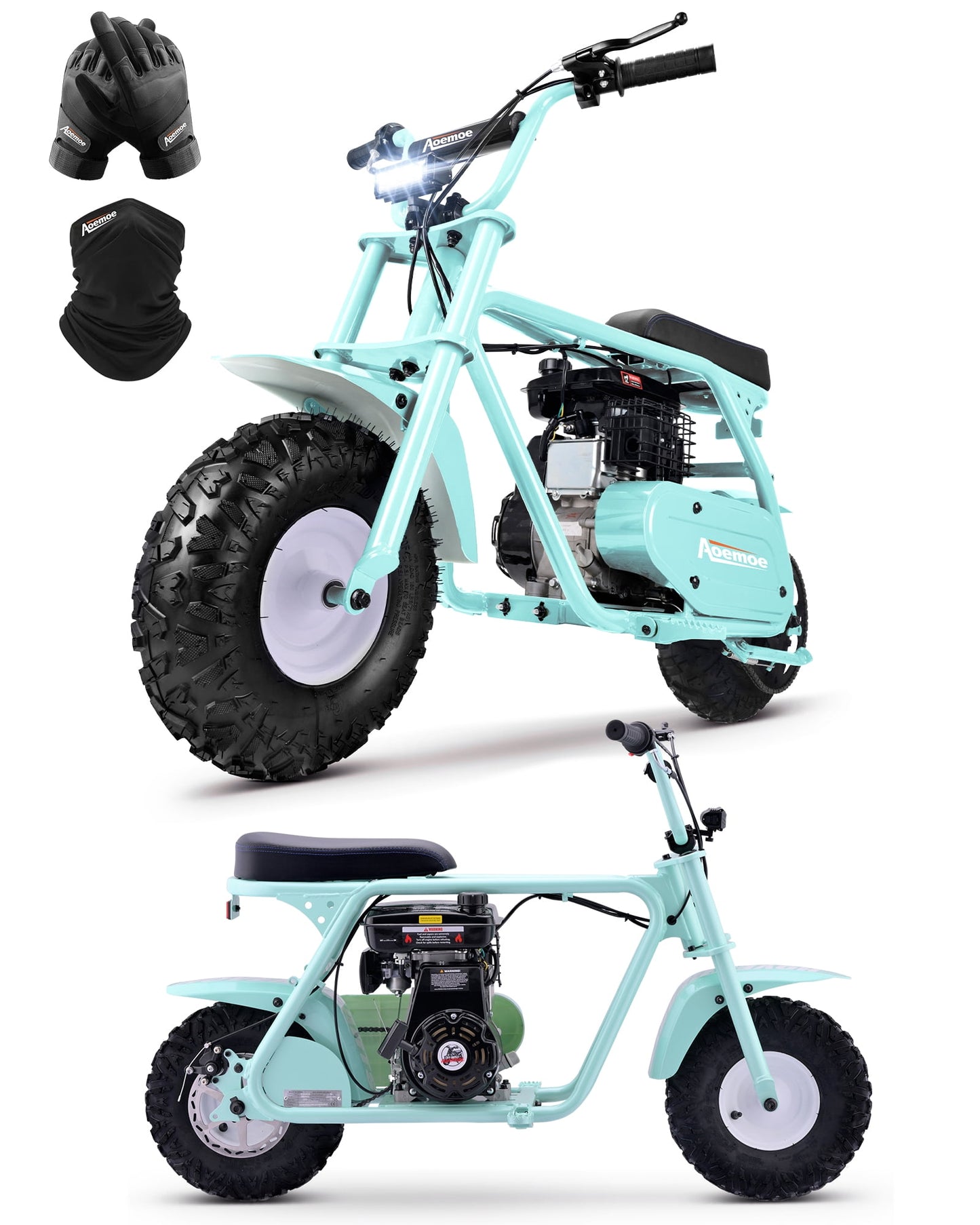 Aoemoe 105cc 4-Stroke Gas Dirt Bike Teal