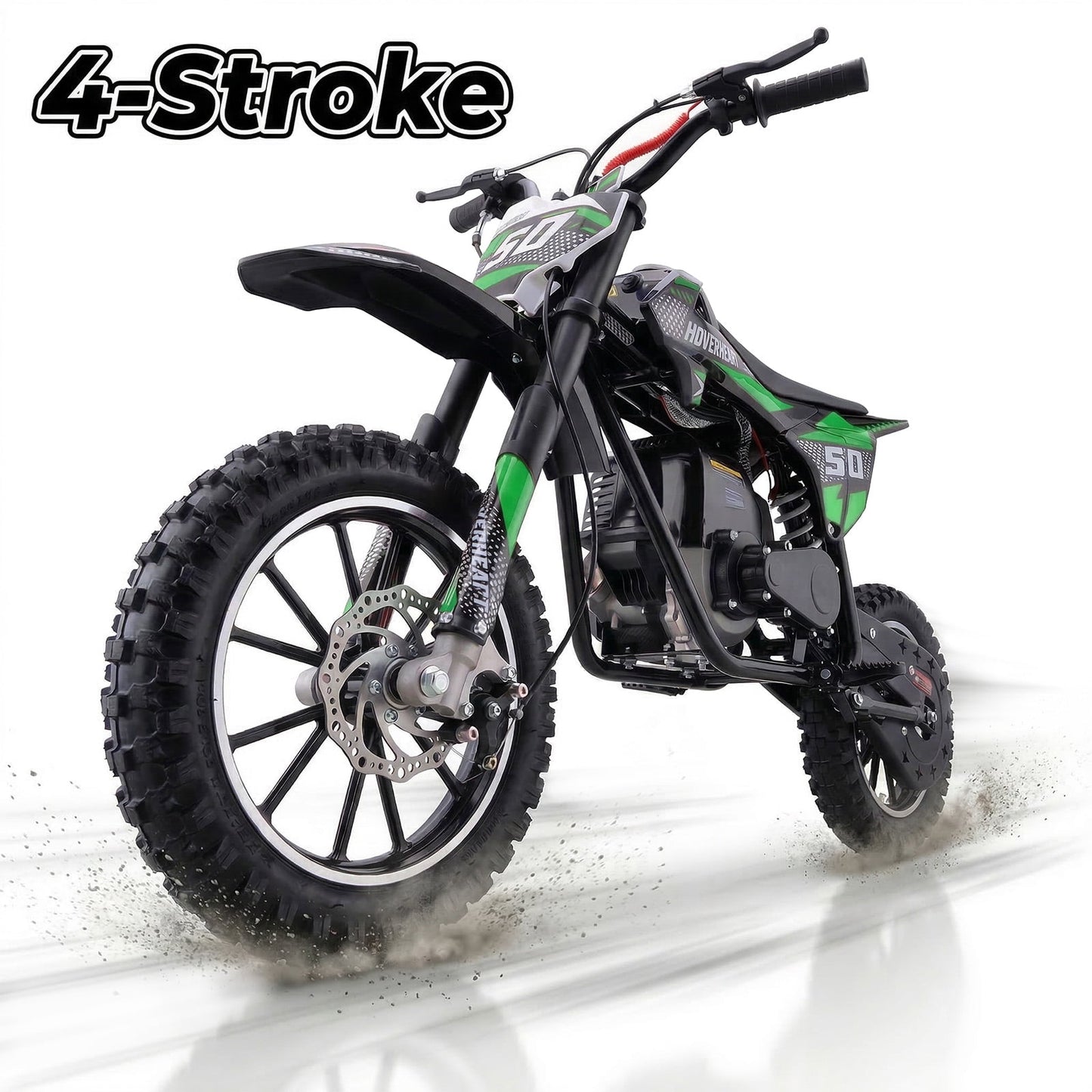 Aoemoe 39cc Gas Powered Mini Dirt Bike 39CC for Teens and Adults, 18MPH Off Road Motorcycle, Weight Support Up to 165 LBS - GREEN