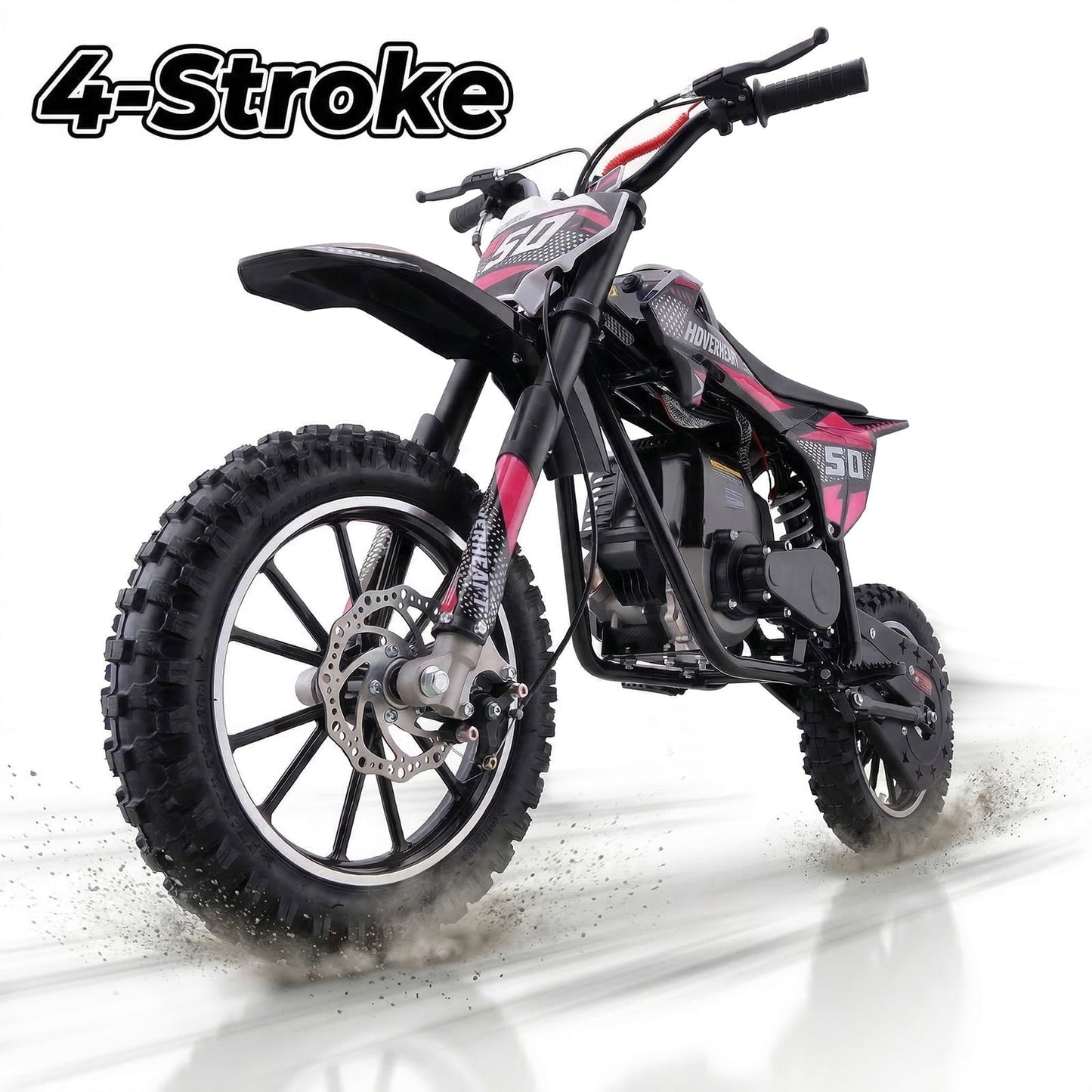 Aoemoe 39cc Gas Powered Mini Dirt Bike 39CC for Teens and Adults, 18MPH Off Road Motorcycle, Weight Support Up to 165 LBS - PINK,4-stroke