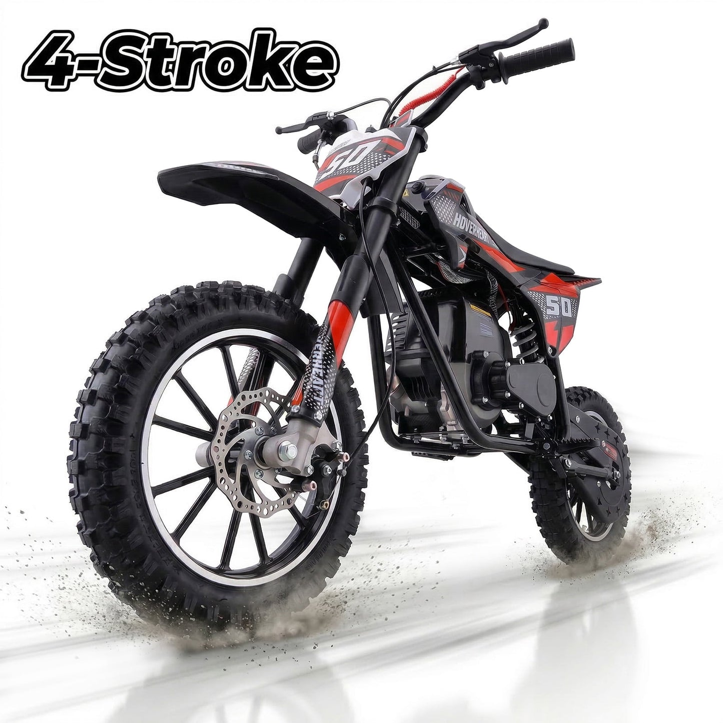 Aoemoe 39cc Gas Powered Mini Dirt Bike 39CC for Teens and Adults, 18MPH Off Road Motorcycle, Weight Support Up to 165 LBS - RED