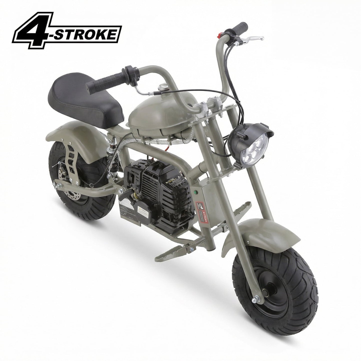 Aoemoe 40cc 4-Stroke Gas Powered Dirt Bike Switch for young rides, Disc Brakes, EPA Certified, Grey