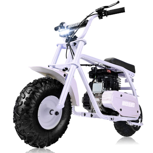 Aoemoe 99CC MB001 Gasoline Mini Dirt Bike,4-Stroke 18MPH Off Road Motorcycle, Weight Support Up to 165 LBS - White