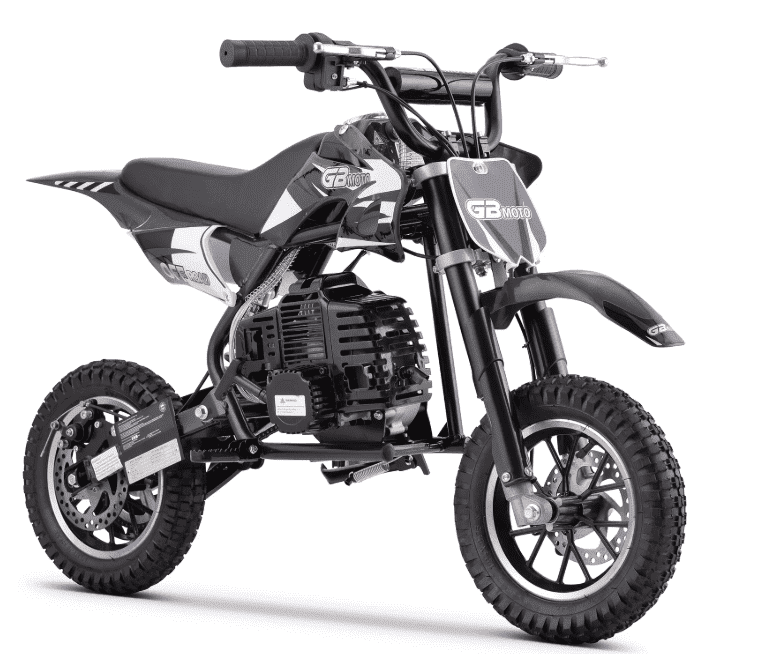 Aoemoe Mini Kid Dirt Bike, 49 CC 2-Stroke Gas Bike with Off-Rode Tire, Suspensions, Disc Brakes, Max Load 160Lbs, Up to 20Mph, EPA Approved