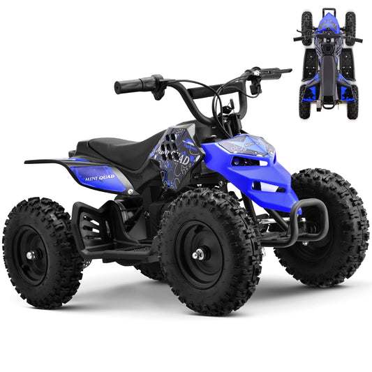 Aoemoe Electric ATV, Dirt Quad 4 Wheelers Vehicle 15V Kids Quad Bike, Monster Insect, Gift Giving