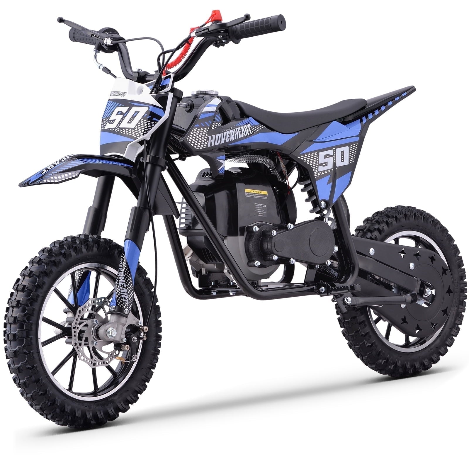Gas Dirt Bike, 50cc 4-Stroke Gas Powered Kids Off Road Motorcycle (Model-DB4S004) with Off-Road Tire, Suspensions, Disc Brakes, Max Load 165Lbs, Up to 25Mph, NO OIL MIX REQUIRED